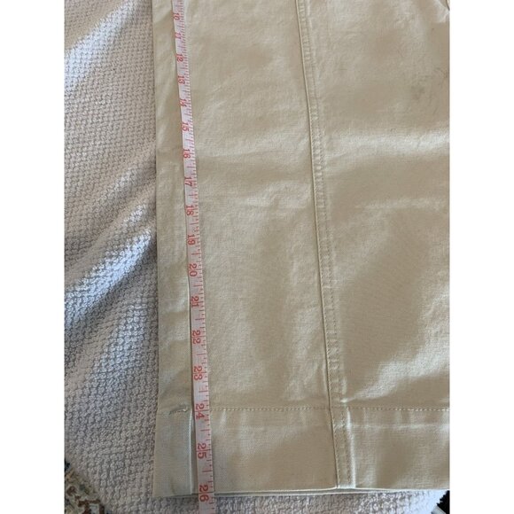 Old Navy High Rise Barrel Leg Pants Size 8 Beige Utility Minimalist Casual Ankle - Picture 7 of 9